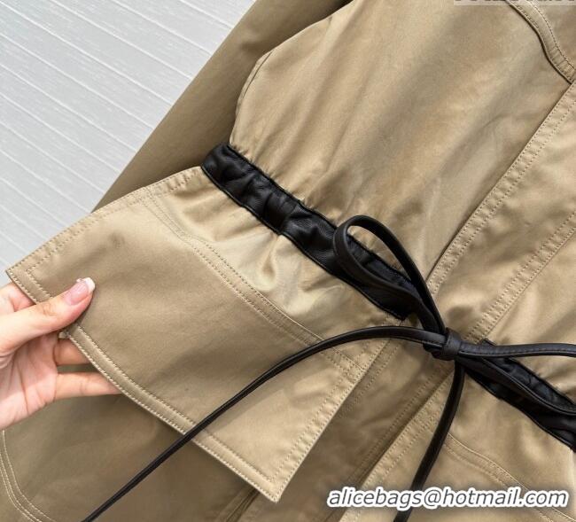 Well Crafted Bottega Veneta Jacket with Leather Belt 1014 Khaki 2025