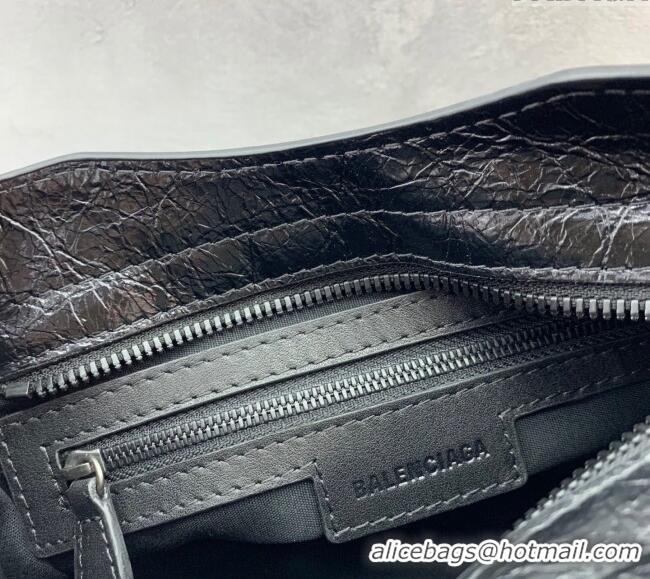 Good Taste Balenciaga Le City Mini Bag in Arena Storico lambskin B9006 All Black 2025