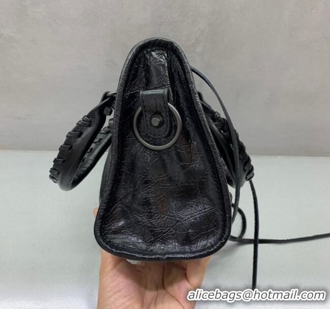Market Sells Balenciaga Le City Mini Bag in Black Arena Storico lambskin B9006 brass hardware 2025
