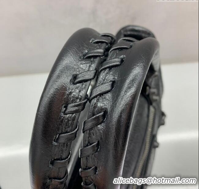 Market Sells Balenciaga Le City Mini Bag in Black Arena Storico lambskin B9006 brass hardware 2025