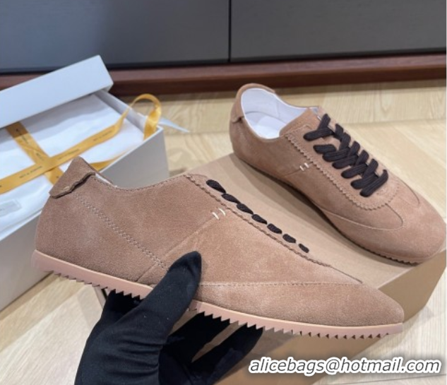 Stylish The Row Suede Sneakers Taupe Brown 0711035
