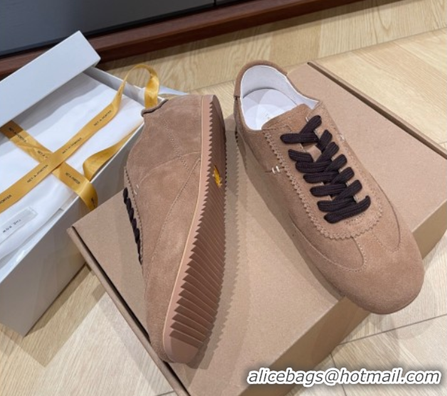 Stylish The Row Suede Sneakers Taupe Brown 0711035