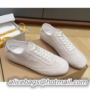 Good Looking The Row Suede Sneakers White 0711036