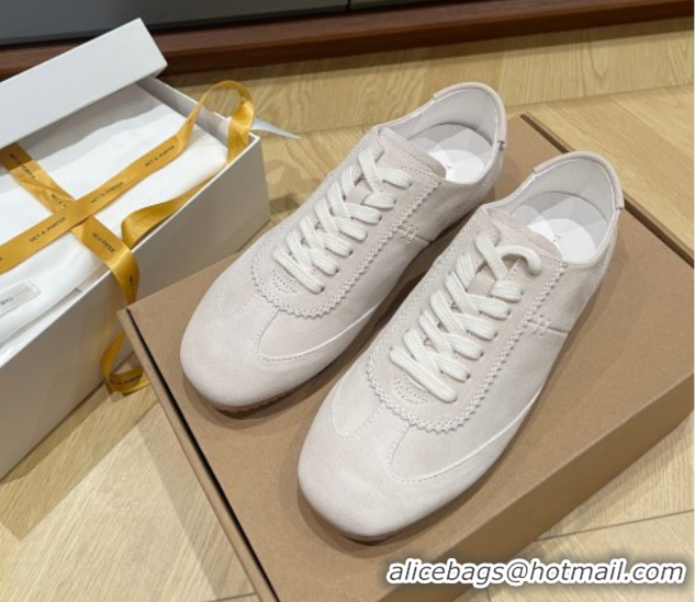 Good Looking The Row Suede Sneakers White 0711036
