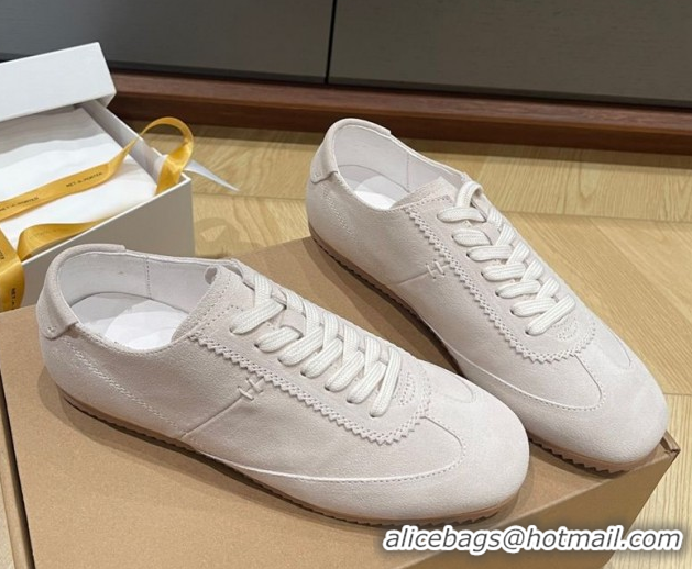 Good Looking The Row Suede Sneakers White 0711036