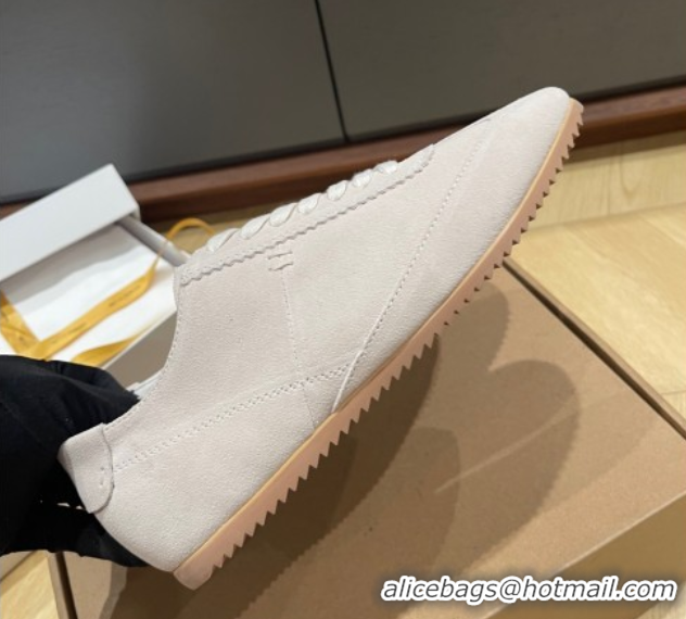 Good Looking The Row Suede Sneakers White 0711036