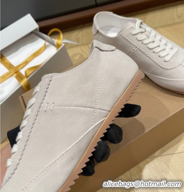 Good Looking The Row Suede Sneakers White 0711036