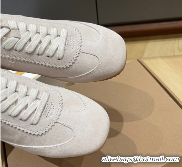 Good Looking The Row Suede Sneakers White 0711036