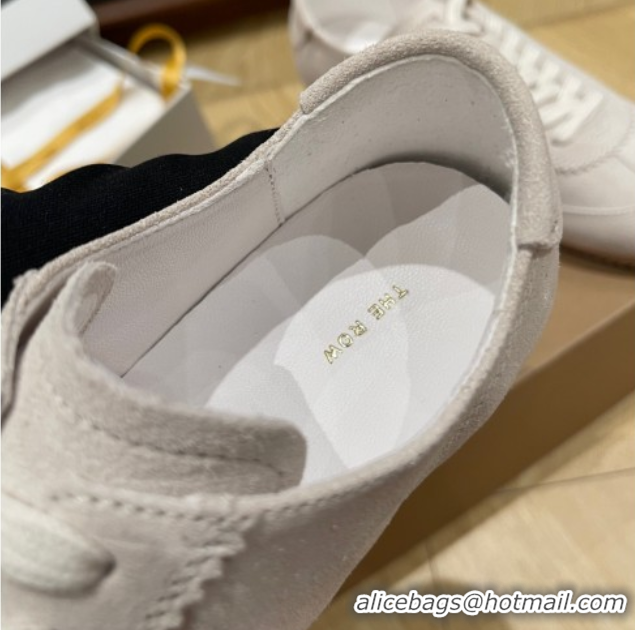Good Looking The Row Suede Sneakers White 0711036