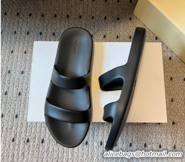 Sumptuous The Row Foam Sandal in Rubber Black 0711038