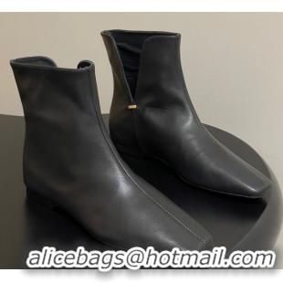 Perfect The Row Lambskin Flat Ankle Boots TR082701 Black 2025