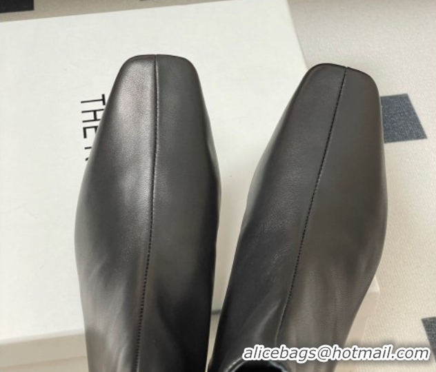 Perfect The Row Lambskin Flat Ankle Boots TR082701 Black 2025