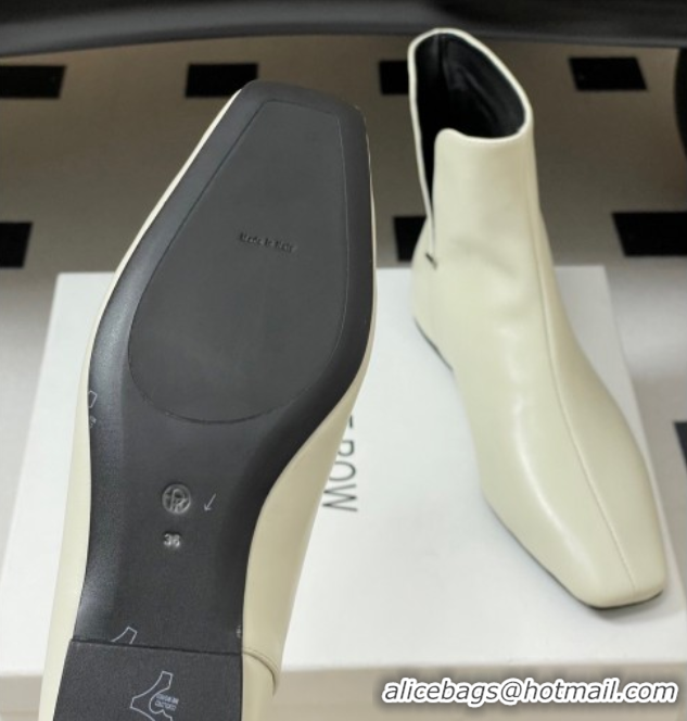 Shop Cheap The Row Lambskin Flat Ankle Boots TR082701 White 2025