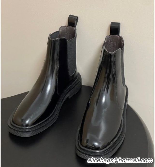 Top Grade The Row Calfskin Flat Ankle Boots TR082702 Black 2025