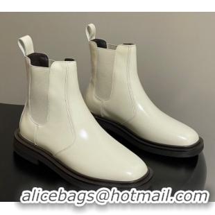 Unique Style The Row Calfskin Flat Ankle Boots TR082702 White 2025