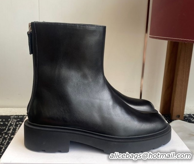 Cheap Price The Row Nobilis Fast Platform Ankle Boots 5cm in Leather Black 1028064