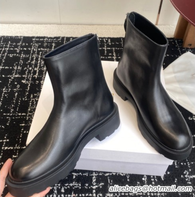 Cheap Price The Row Nobilis Fast Platform Ankle Boots 5cm in Leather Black 1028064