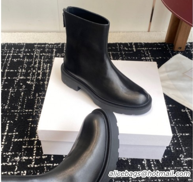 Cheap Price The Row Nobilis Fast Platform Ankle Boots 5cm in Leather Black 1028064