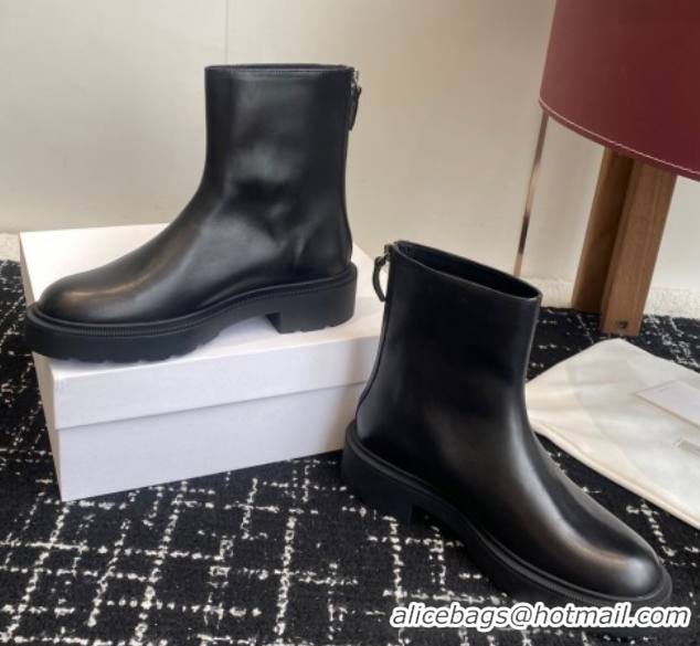 Cheap Price The Row Nobilis Fast Platform Ankle Boots 5cm in Leather Black 1028064