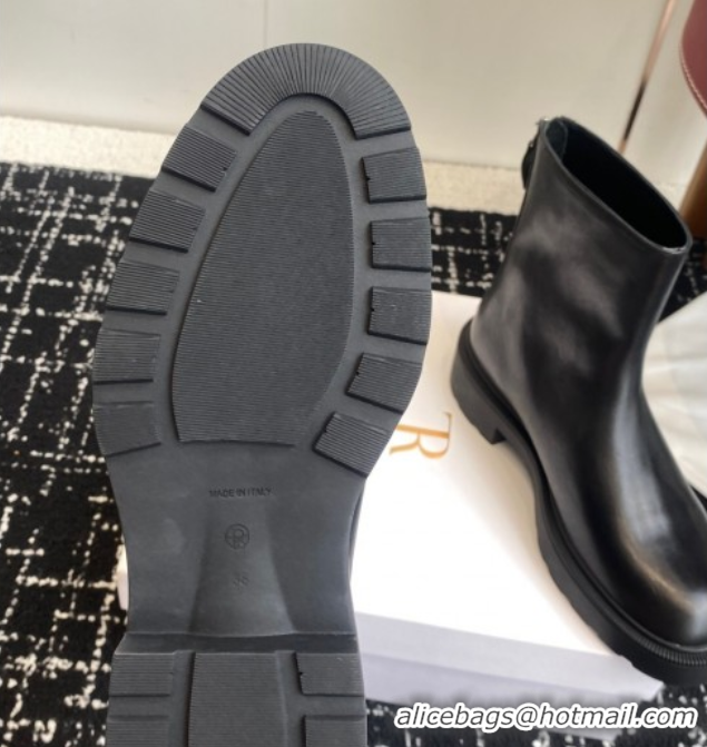 Cheap Price The Row Nobilis Fast Platform Ankle Boots 5cm in Leather Black 1028064