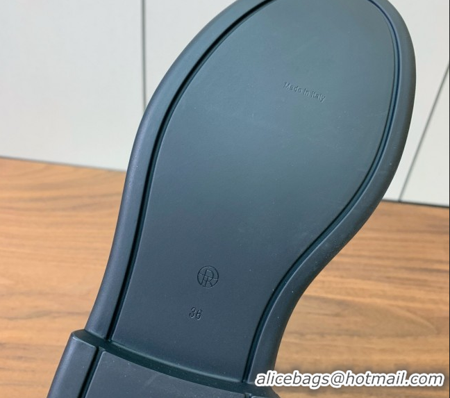 Good Quality The Row Leather Platform Ankle Boots 5cm TR102802 Black 2025