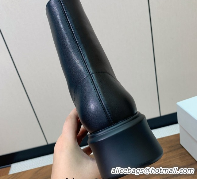 Purchase The Row Leather Zipped Platform Ankle Boots 5cm 1028074 Black 2025