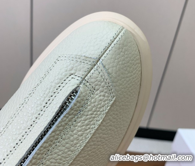 Good Product The Row Leather Zipped Platform Ankle Boots 5cm 1028074 White 2025