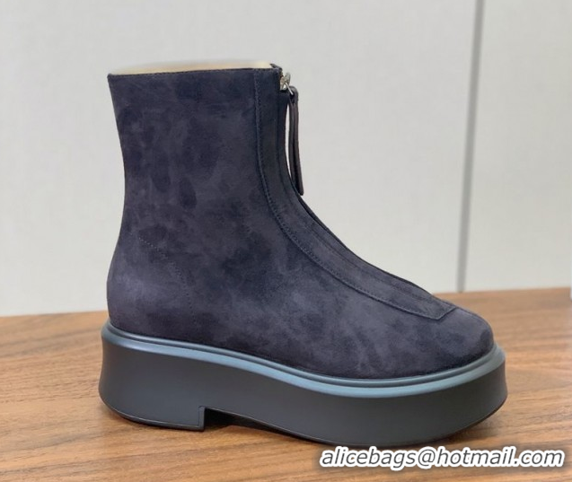 Most Popular The Row Suede Zipped Platform Ankle Boots 5cm Brown 1028077