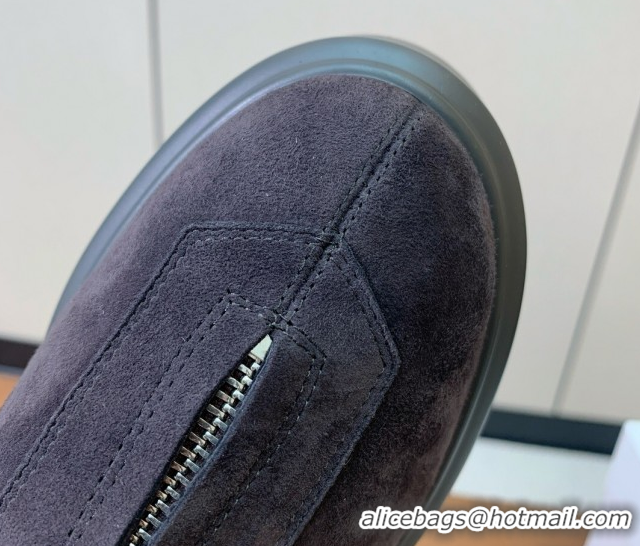 Most Popular The Row Suede Zipped Platform Ankle Boots 5cm Brown 1028077