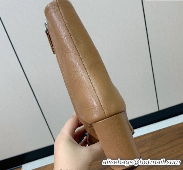 Durable The Row Leather Heel Ankle Boots 8cm TR102803 Brown 2025