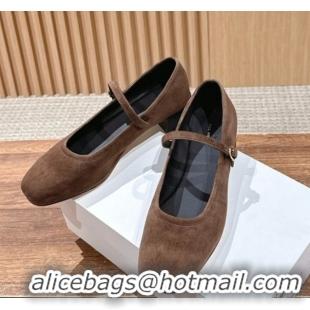 Grade The Row Suede Mary Janes Pumps 3.5cm TR102804 Brown 2025