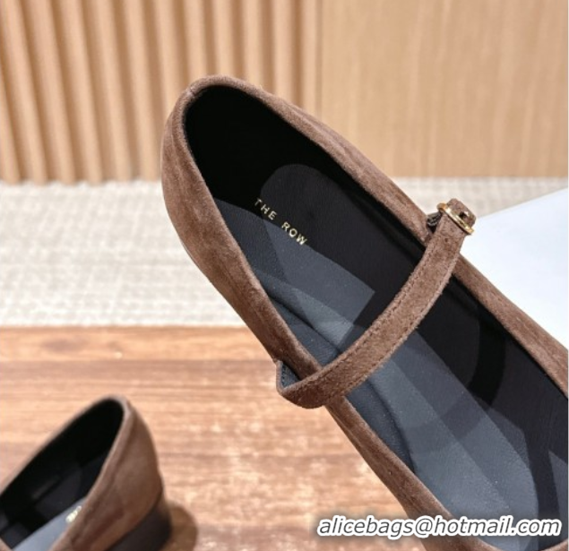 Grade The Row Suede Mary Janes Pumps 3.5cm TR102804 Brown 2025
