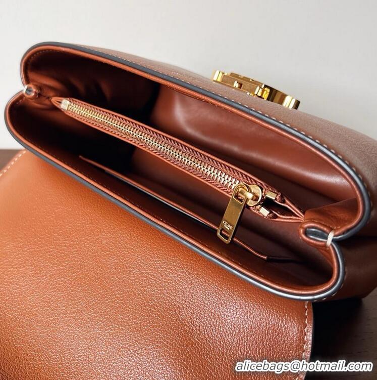 Market Sells Celine Medium Nino Top Handle bag in Supple Calfskin 117523 Tan