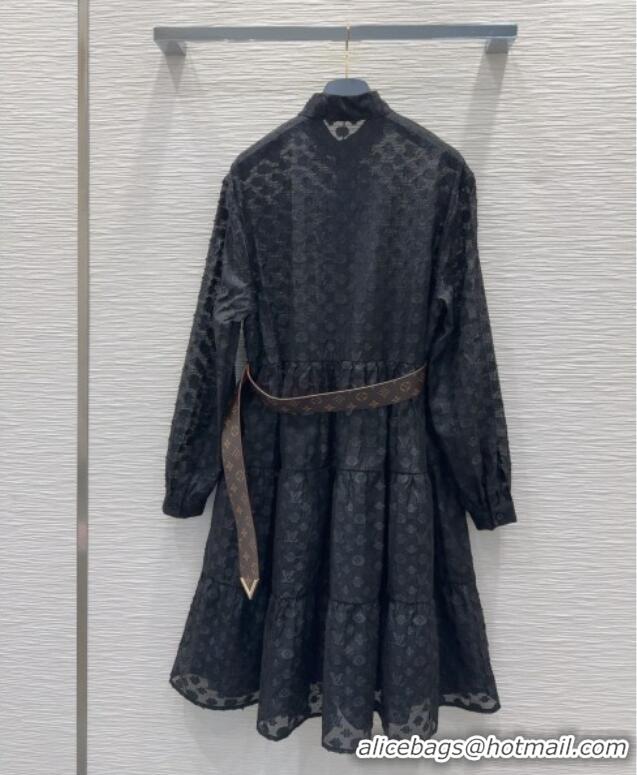 Original Cheap Louis Vuitton Monogram Dress 0904 Black 2025