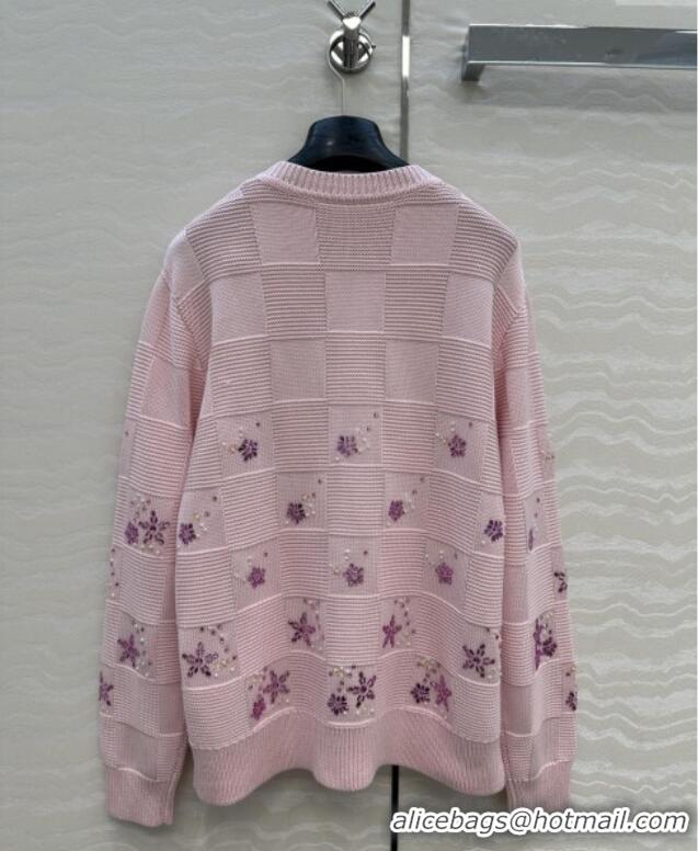 Best Price Louis Vuitton LV x Nigo Cardigan with Strass LV101401 Pink 2025