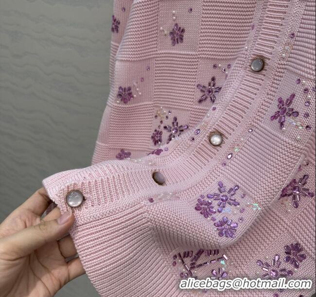 Best Price Louis Vuitton LV x Nigo Cardigan with Strass LV101401 Pink 2025
