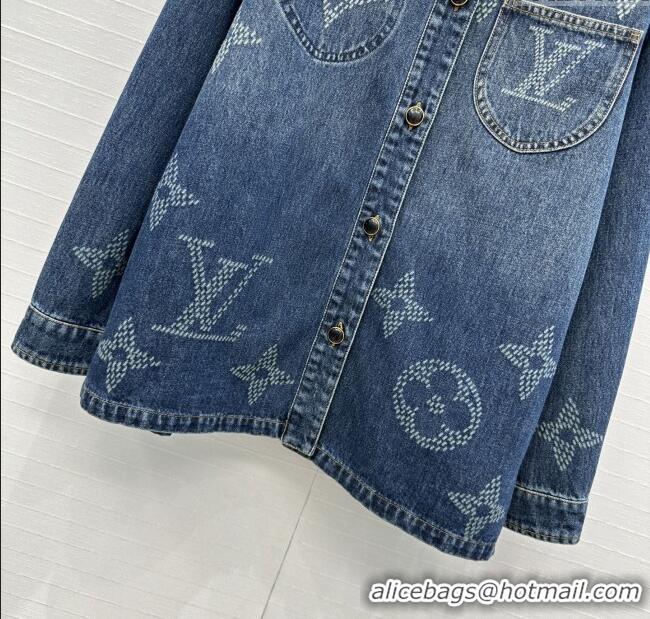 Grade Quality Louis Vuitton Denim Shirt LV102509 Blue 2025