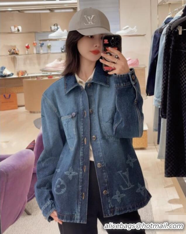 Grade Quality Louis Vuitton Denim Shirt LV102509 Blue 2025