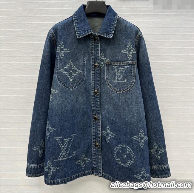 Grade Quality Louis Vuitton Denim Shirt LV102509 Blue 2025
