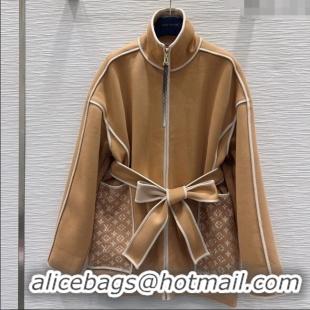 Luxury Discount Louis Vuitton Monogram Accent Coat LV102901 Beige 2025