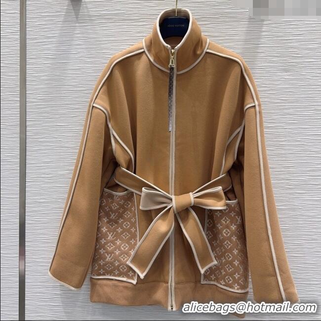 Luxury Discount Louis Vuitton Monogram Accent Coat LV102901 Beige 2025