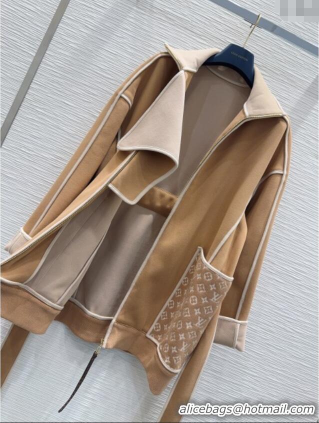 Luxury Discount Louis Vuitton Monogram Accent Coat LV102901 Beige 2025