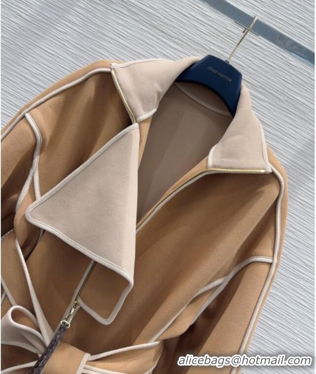 Luxury Discount Louis Vuitton Monogram Accent Coat LV102901 Beige 2025