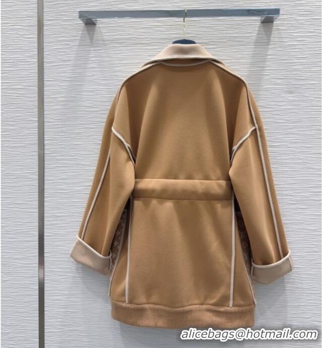 Luxury Discount Louis Vuitton Monogram Accent Coat LV102901 Beige 2025