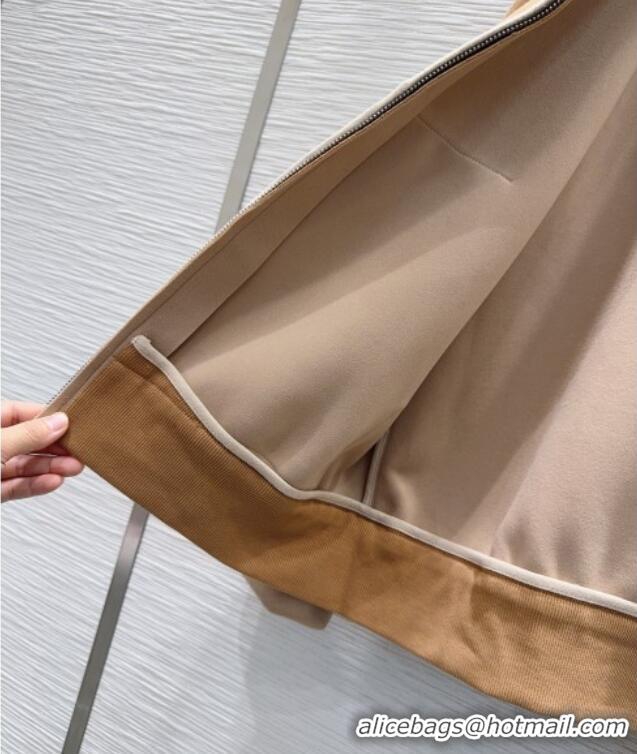 Best Product Louis Vuitton Monogram Accent Hoodie Jacket LV102903 Beige 2025