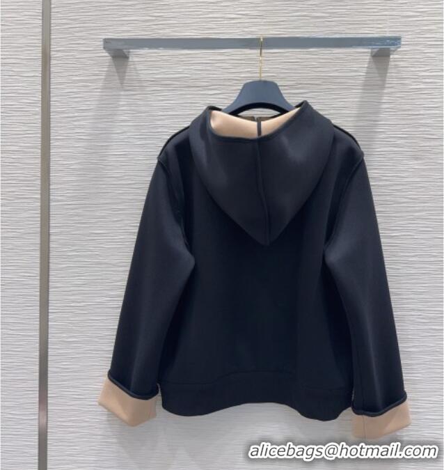 Spot Bulk Louis Vuitton Monogram Accent Hoodie Jacket LV102905 Black 2025