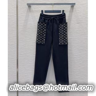 Best Price Louis Vuitton Monogram Accent Pants LV102906 Black 2025