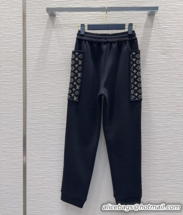Best Price Louis Vuitton Monogram Accent Pants LV102906 Black 2025