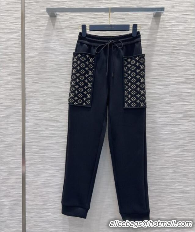 Best Price Louis Vuitton Monogram Accent Pants LV102906 Black 2025