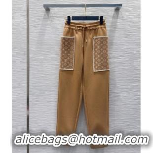 Best Grade Louis Vuitton Monogram Accent Pants LV102906 Beige 2025
